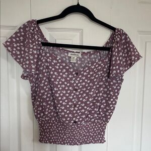 Purple Floral Women's Top